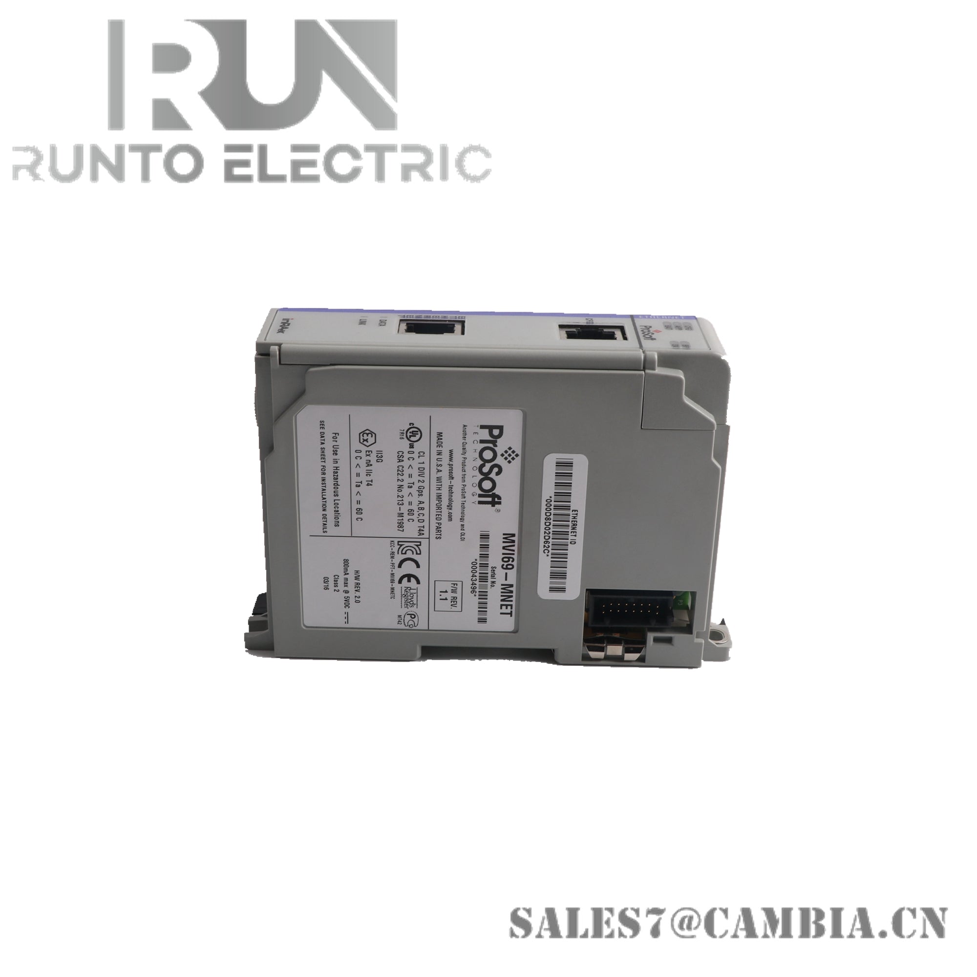 Rockwell ProSoft MVI69-MNET Modbus TCP/IP Communication Module
