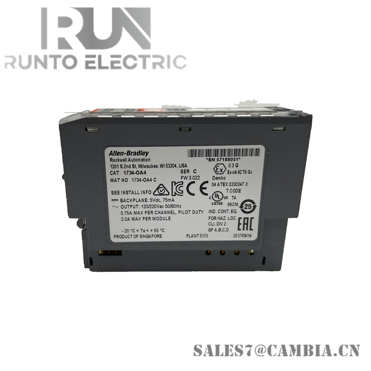 Modulo I/O Point IO Modulo Di Uscita Digitale Allen-Bradley 1734-OA4 POINT I /O, 4 Punti - Nuovo Sigillato, Spedizione USA 235 45 17 4 Stagioni Modulo I/O Point IO Modulo Di Uscita Digitale Allen-Bradley 1734-OA4 POINT I /O, 4 Punti - Nuovo Sigillato, Spedizione USA 235 45 17 4 Stagioni