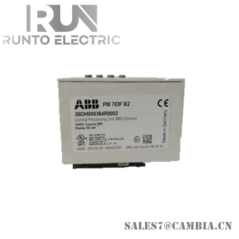 ABB 3BDH000364R0002 PM 783F CPU Module