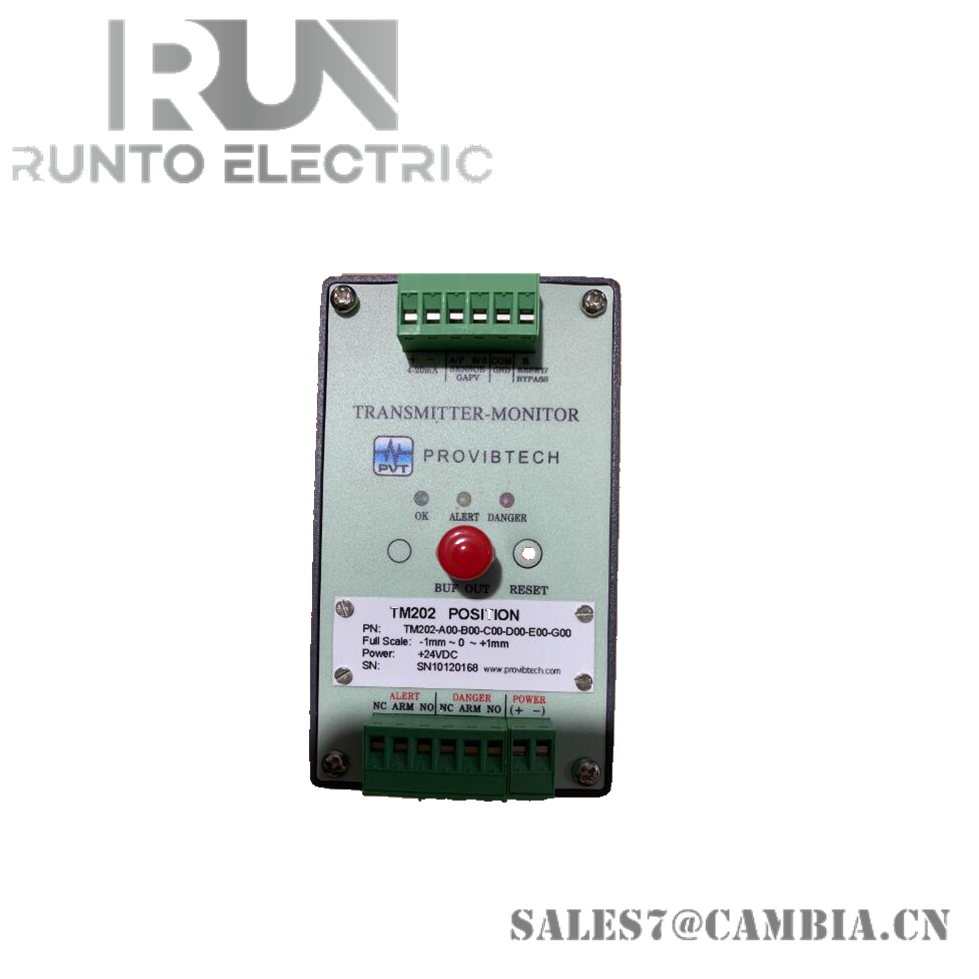 ProvibTech TM202-A00-B00-C00-D00-E00-G00 Shaft Displacement Transmitter