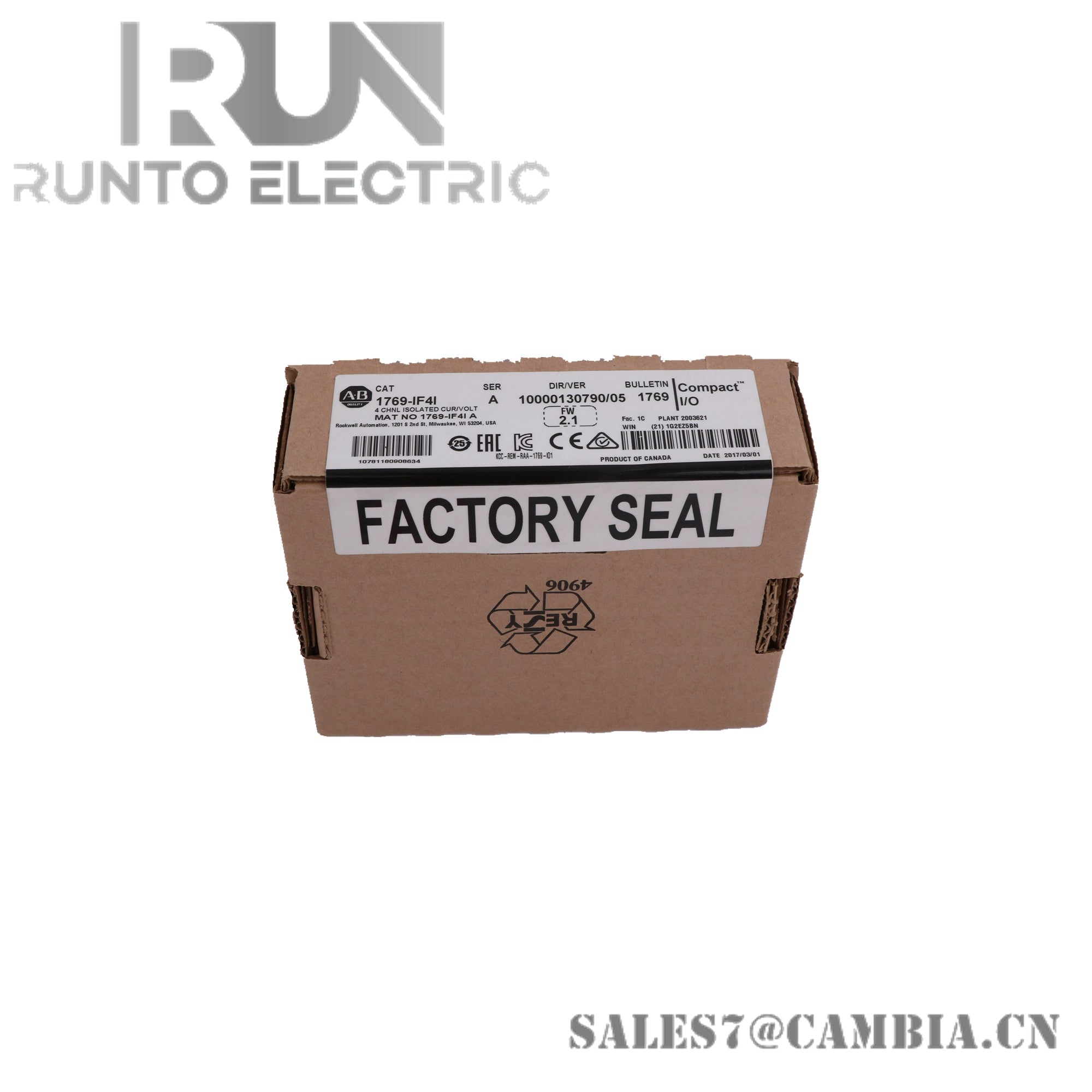 Allen Bradley 1769-IF4I I/O MODULE