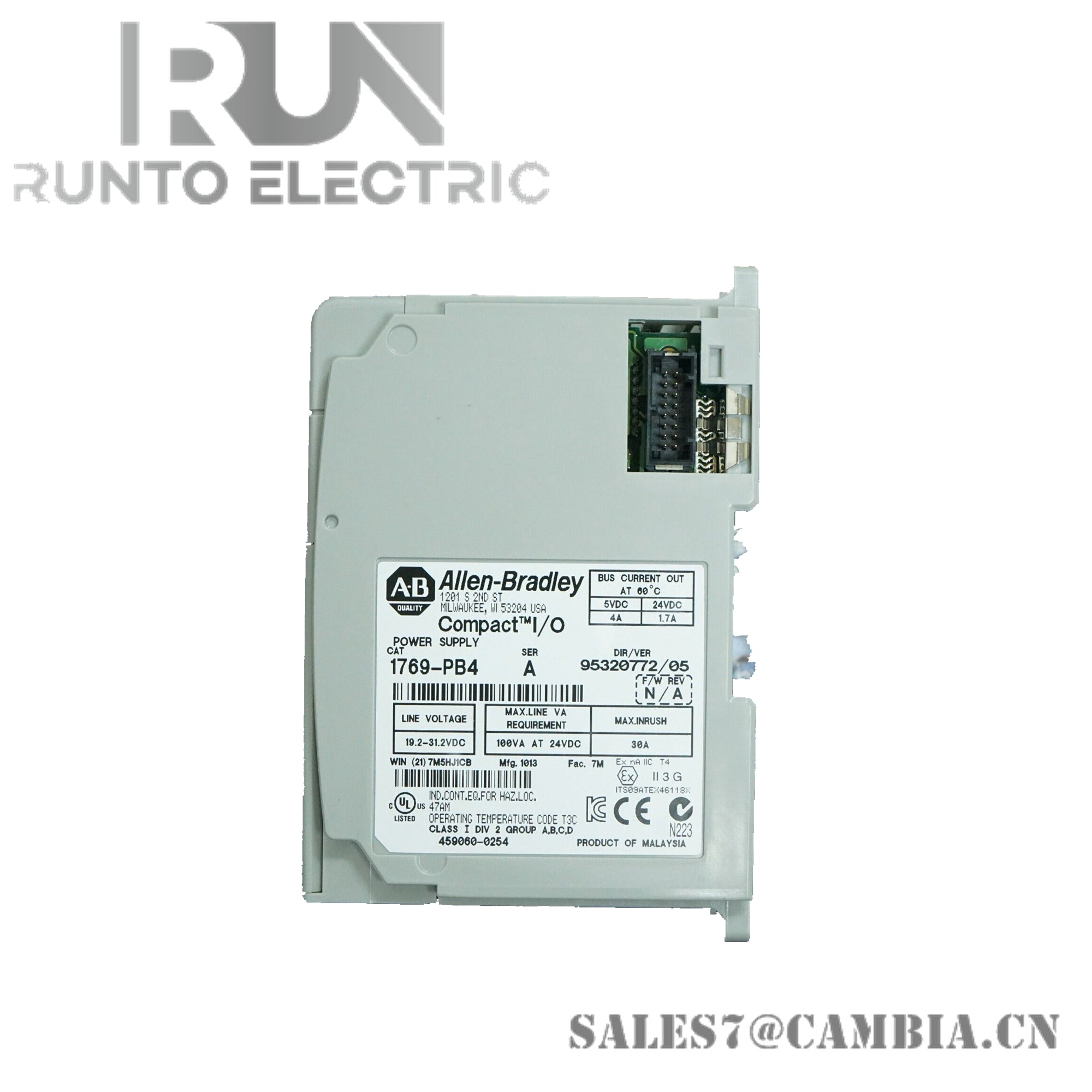 Allen Bradley 1769-PB4 CompactLogix DC 4A/2A Power Supply