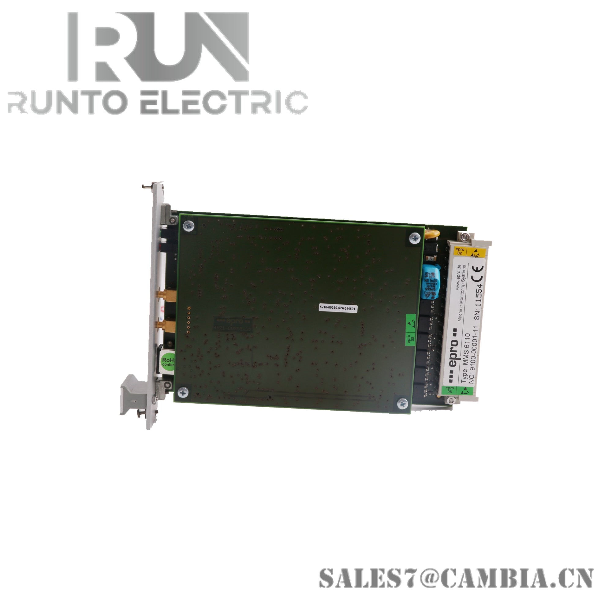 Emerson EPRO MMS 6110 Dual-Channel Shaft Vibration Monitoring Module