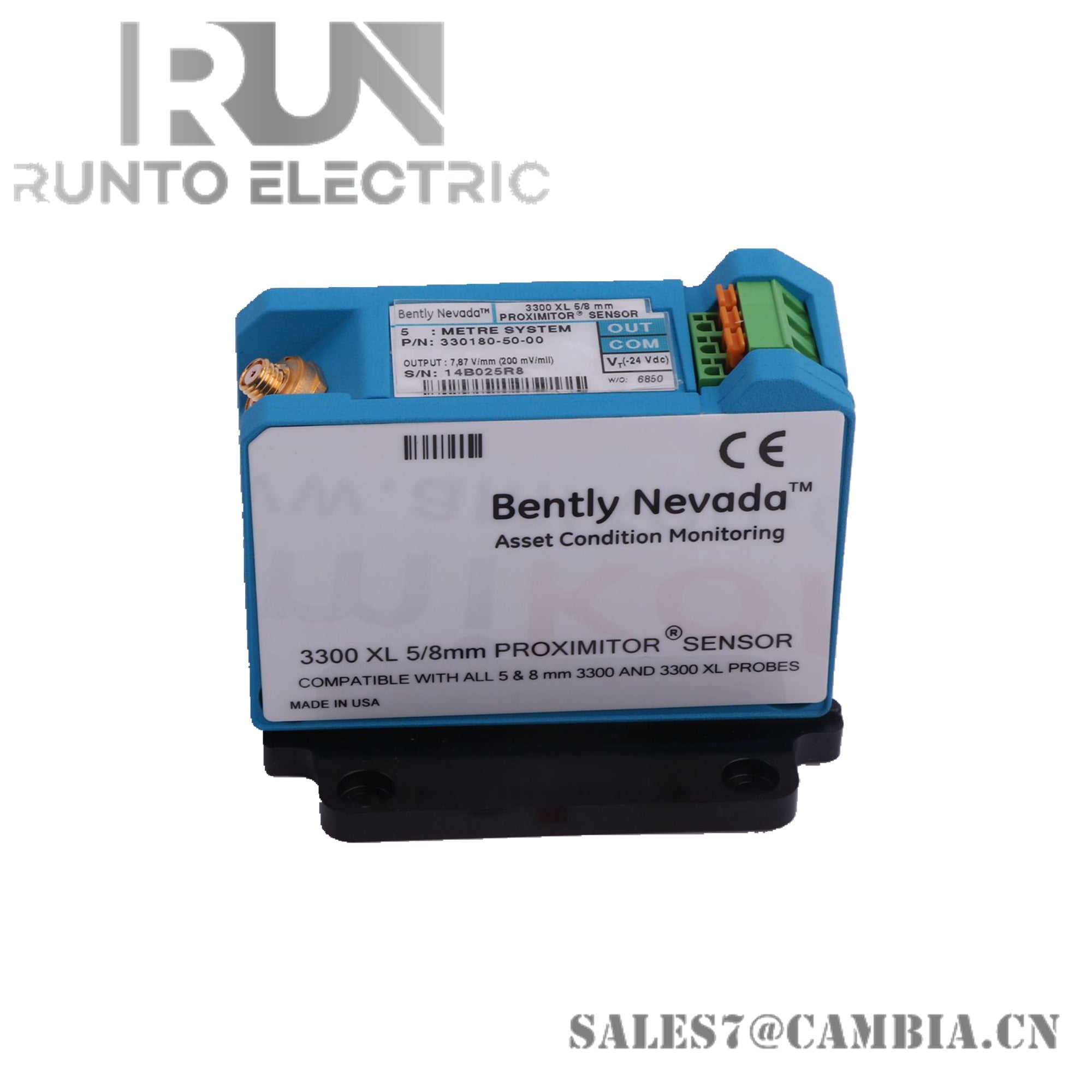 330878-50-00 | Bently Nevada | 3300 XL 50 mm Proximitor Sensor