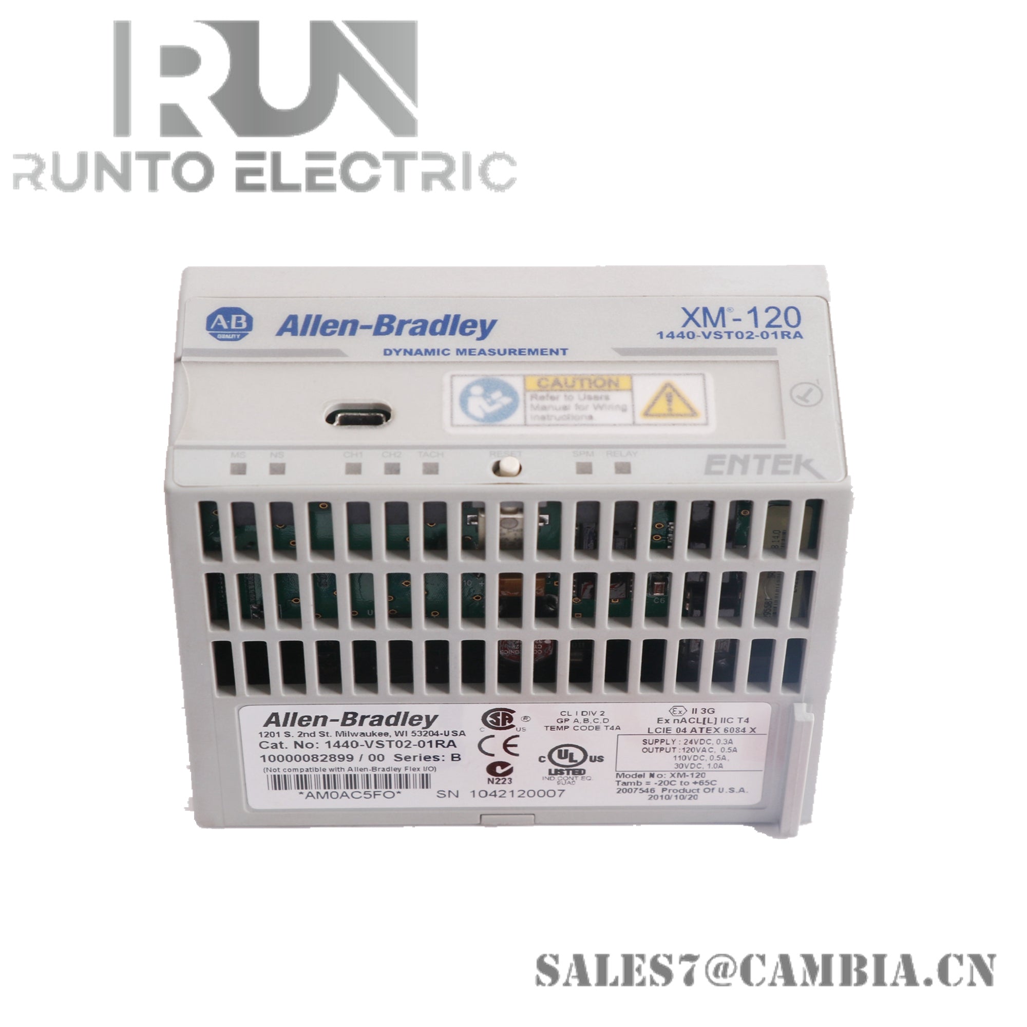 Allen Bradley 1440-VST02-01RA XM120 Dynamic Measure Mod USE PN-153670