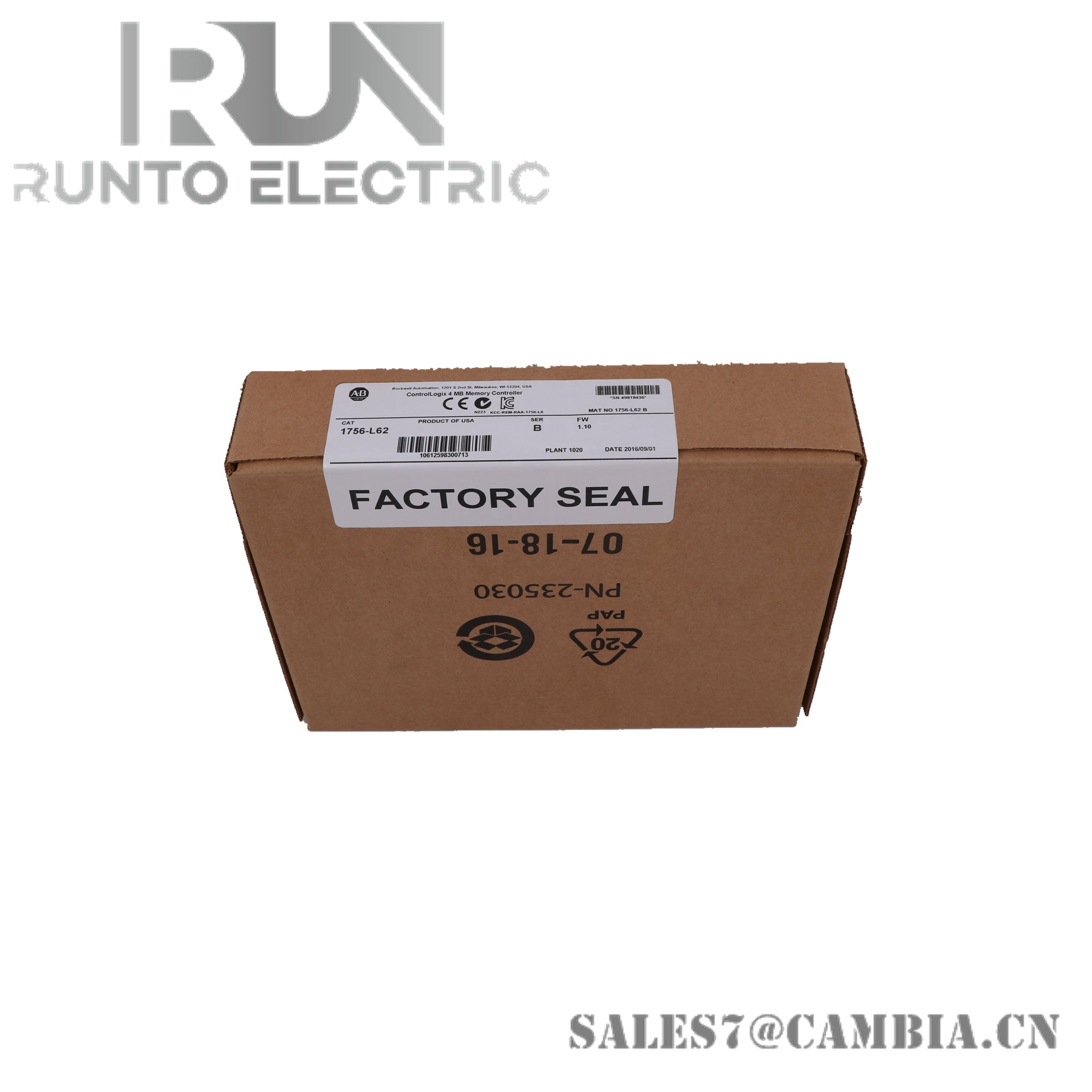 Allen Bradley 1756-L62S Click to get a quote!