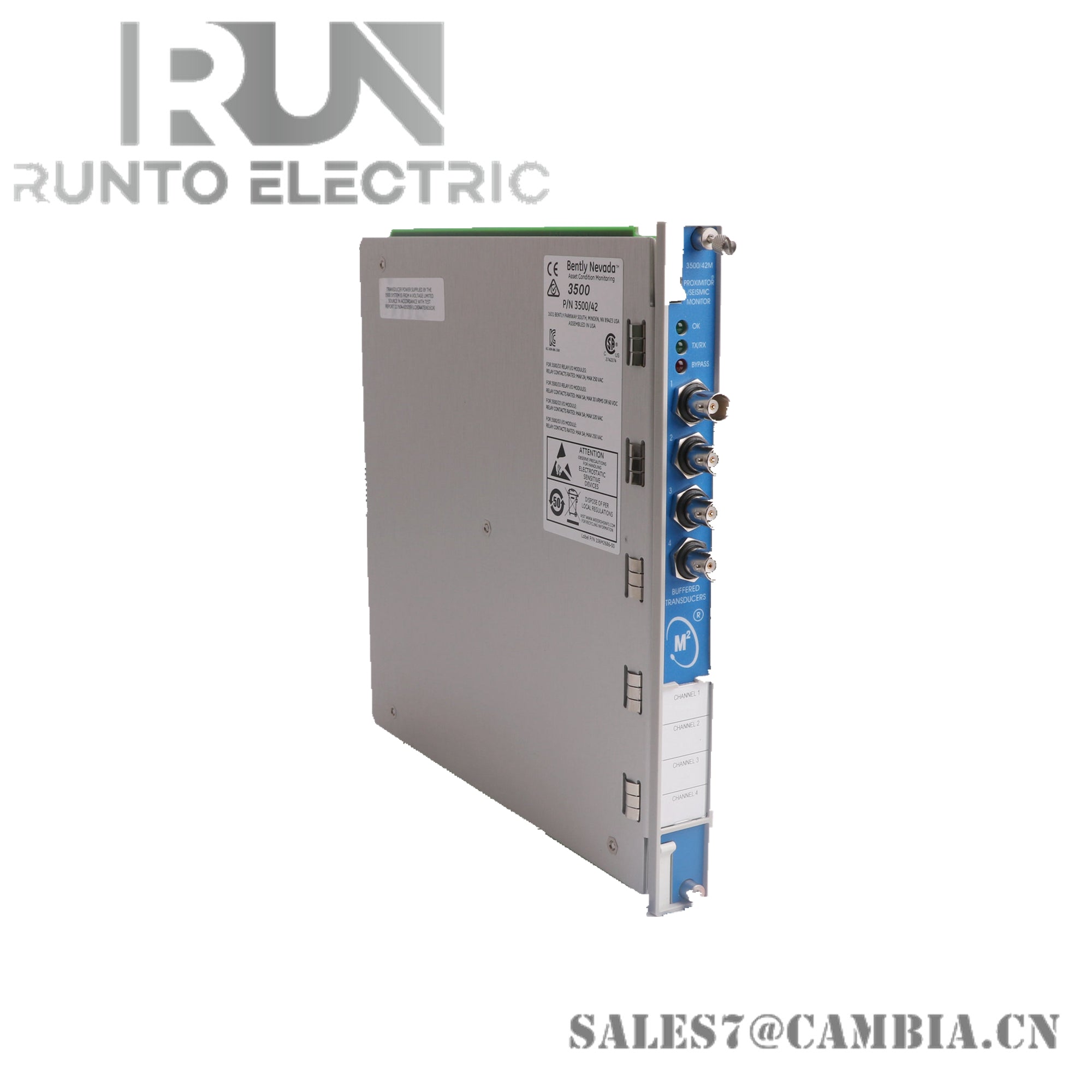 Bently Nevada 3500/42 125672-02 Proximitor/Seismic Monitor