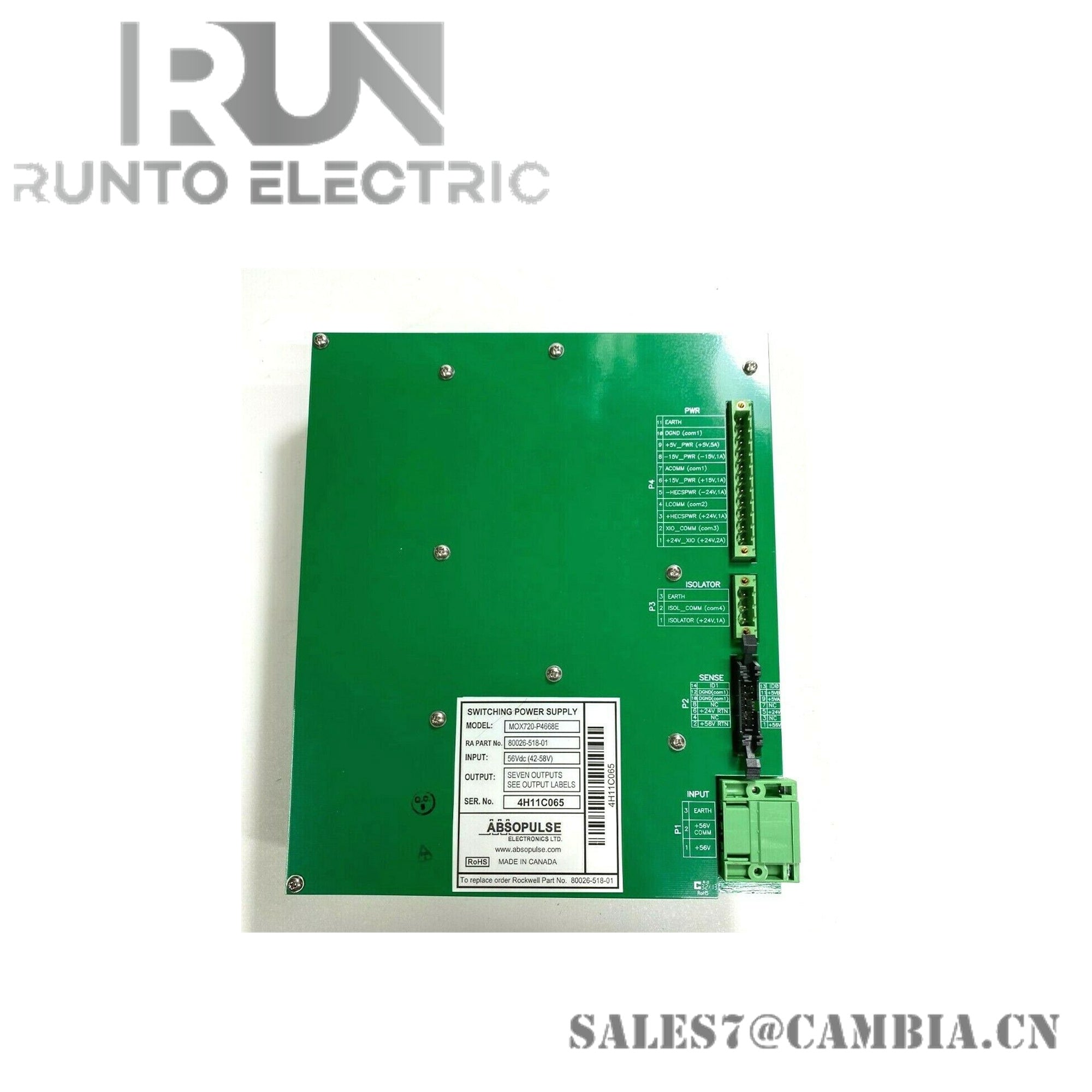 Allen Bradley 80026-518-01-R DC/DC Power Supply