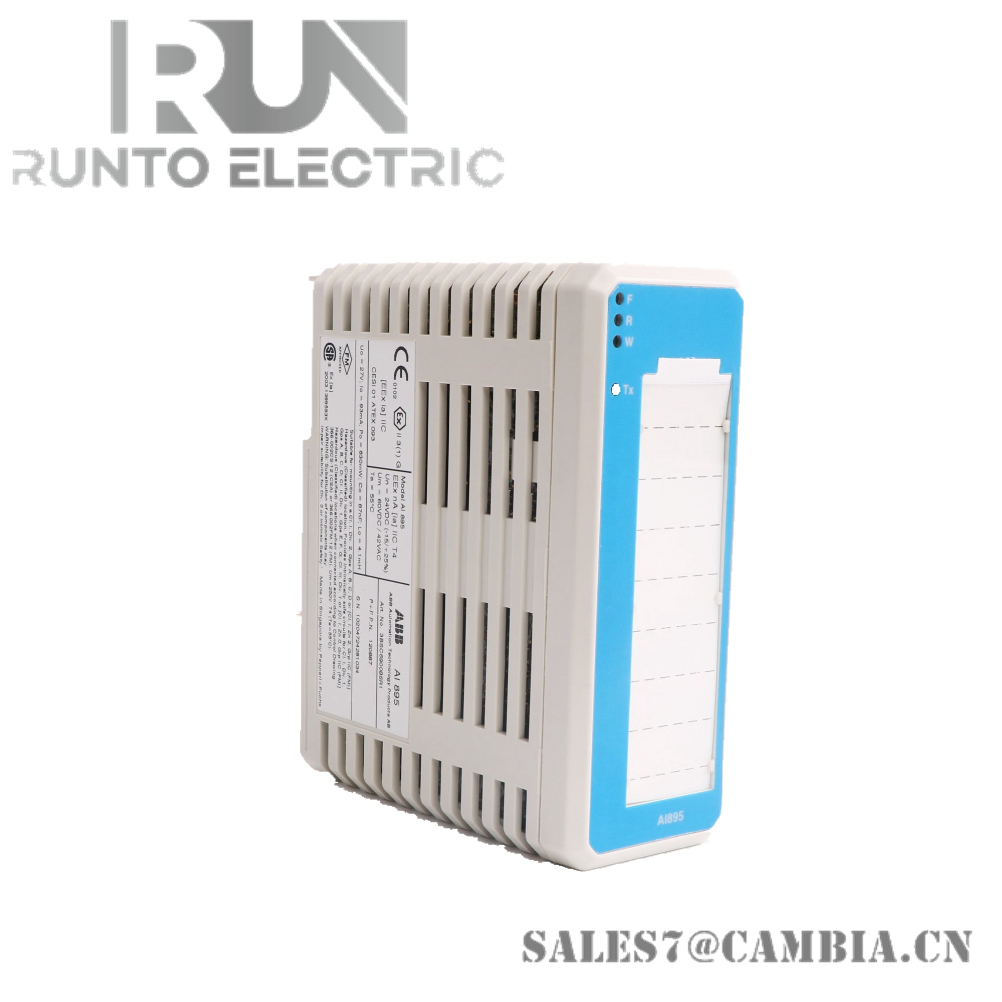 ABB AI890 3BSC690071R1 Analog Input w/Intrinsic Safety Interface
